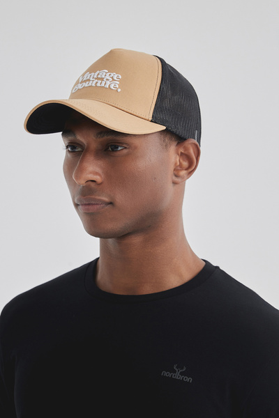 Nordbron Унісекс Камел Вінтаж Кутюр Вишивка Бавовняна підкладка Капелюх з сіткою Деталі Basic Dulbois