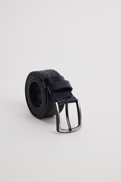 Tudors Ανδρική 100% γνήσιο δέρμα 4 εκ. Αθλητική ζώνη Navy Blue