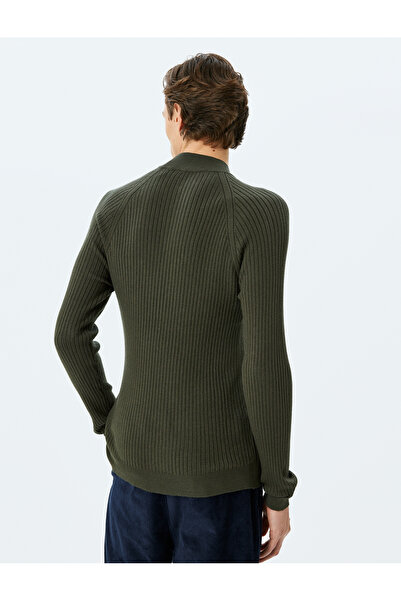 Koton Halbrollkragenpullover aus Strick, Basic, langärmlig
