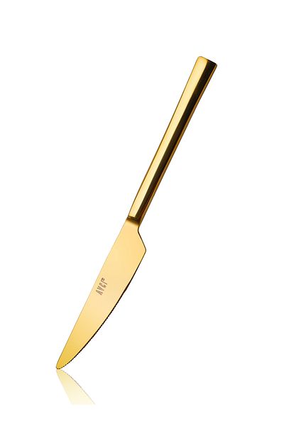 Avcı Classy Titanium Shiny Gold 6 Pieces Sweet Knife 18/10 Stainless Steel