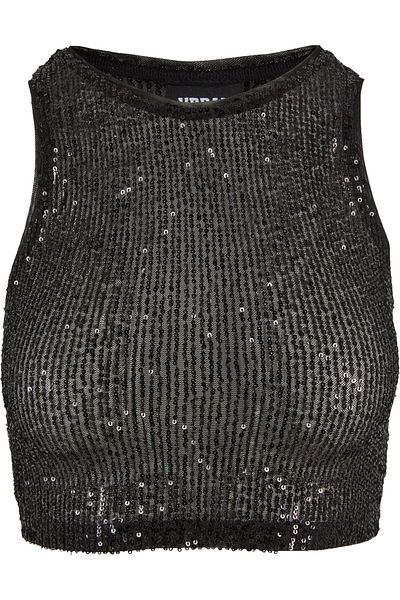 Urban Classics Kurzes Top mit Pailletten für Damen