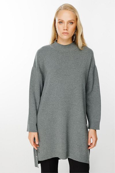 Ghisa Side Buttoned Knitwear Tunic