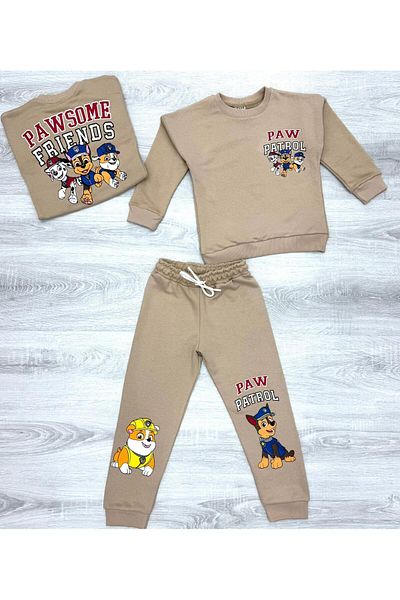 My Kids Wear Non-Raised Patterned Three Thread Set for Boy