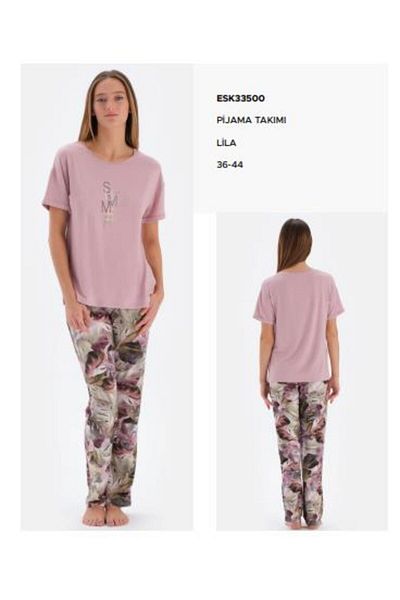 Eros Esk33500 - O Neck Short Sleeve Pajamas Set