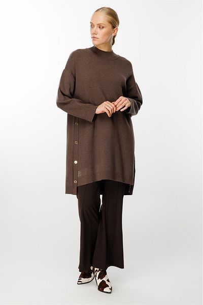 Ghisa Side Buttoned Knitwear Tunic