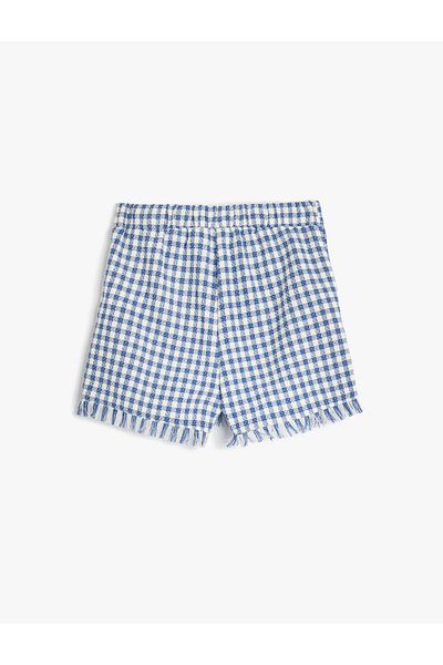 Koton Zweireihiger Tweed-Shortsrock mit Quastendetails