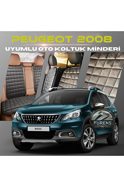 SHOOPLAA بيجو 2008 أنثراسايت اللون مجموعة وسائد مقعد السيارة مع جيوب من الريش...