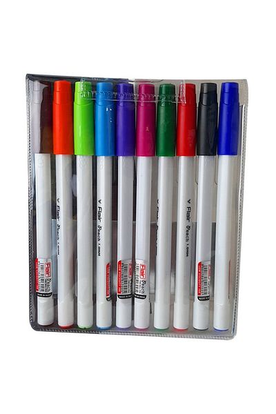 Flair Peach Ball Pen 1.0mm Set of 10 Colours