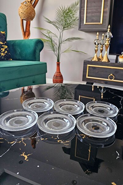 Gülümseten Avm 6 Lı Cam Çay Tabağı |