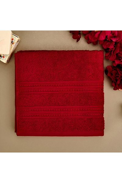Evidea Soft Porridge Face Towel - Claret Red - 50X90 cm