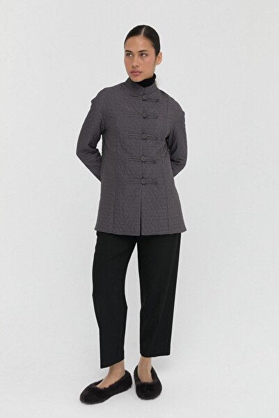 Genel Markalar Kapitone Mandarin Ceket