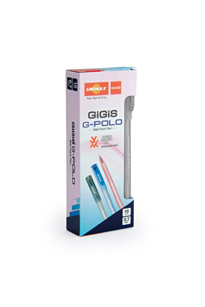 UNIMAX 10 Pcs G-polo 0.7mm Black Ink Ball Point Pen Set