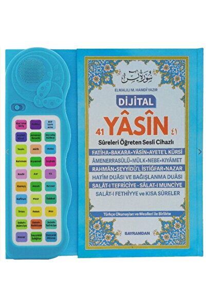 İkranur Sesli Yasini Şerif Ögreten Cihaz Sesli Yasin Kitaplı Mavi
