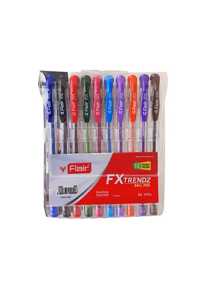Flair FX Trendz Ball Pen Set of 10 Trendy Colour