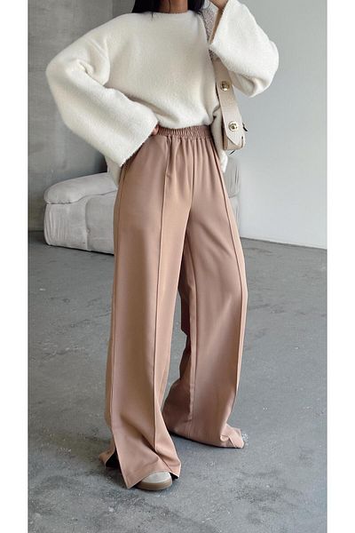 mydukkan.co Mink Renew Pants - Front Seam Detail and Side Slit