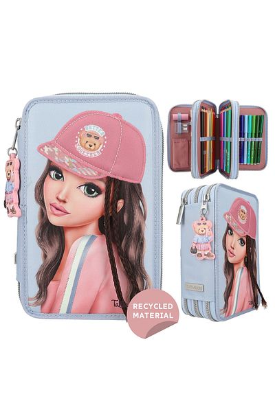 Top Model 3-Tier Full Inside Pencil Case with Teddy