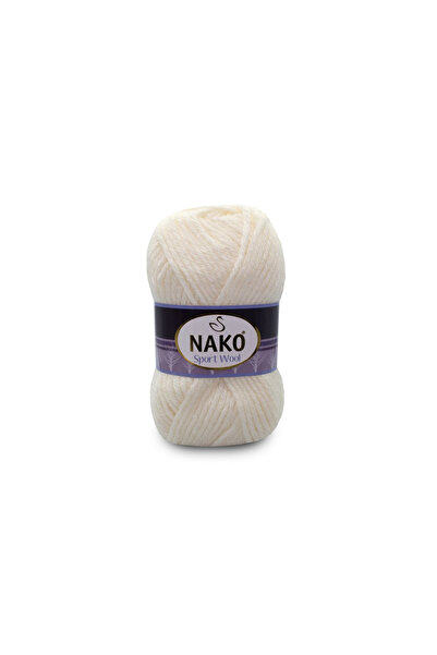 NAKO Sport Wool 300 Ekru (5 Adet) Örgü İpi