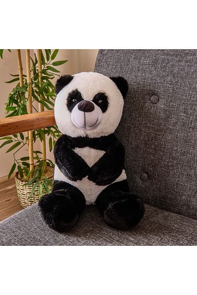 Evidea Soft Panda Figured Pillow - Black / White - 35 cm