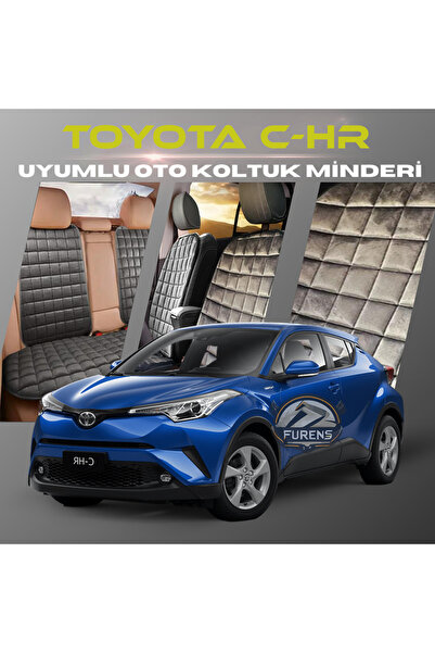 SHOOPLAA طقم وسائد مقعد السيارة Toyota CH-R بلون أنثراسايت مع جيوب ريش تايلان...