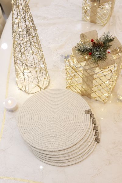 supla On-Ars Tekstil 6 Pieces / American Service Luxury Presentation Plate Mat