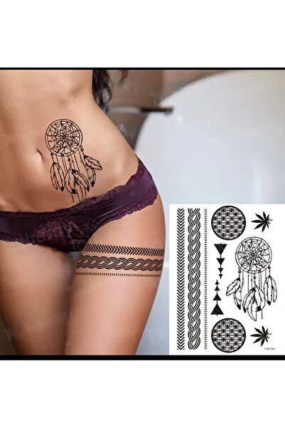 HelloBeautiful Tatto Su Geçirmez Geçici Dövme Model12 Boyut 21* 15 Cm