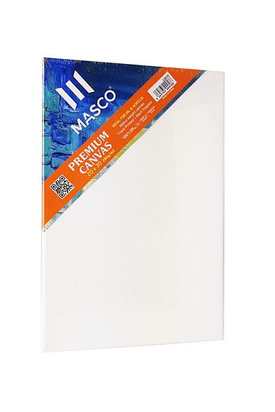 MASCO لوحة فنية قماشية فاخرة مقاس 20×30 سم، باللون الأبيض