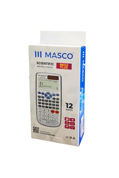 MASCO 0361FX991ESPL Natural Display Scientific Calculator, Dual Power with 2 Line Display