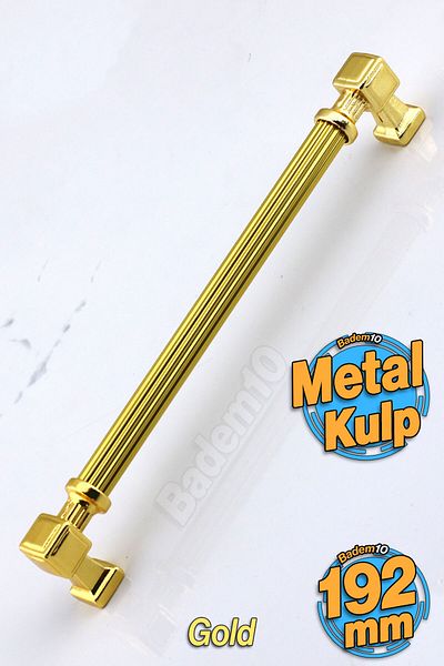 Badem10 Talas Metal Gold Gold Stripes 192 Mm Mobilier Bucătărie Sertar Dulap Dulap Mâner Mâner
