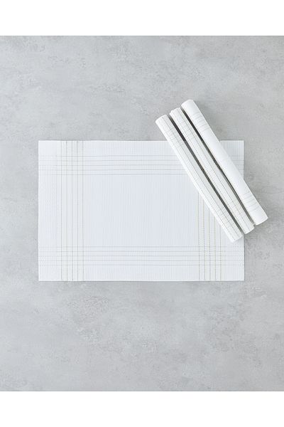English Home Lea Pvc 4 piese - 30x45 cm alb și auriu