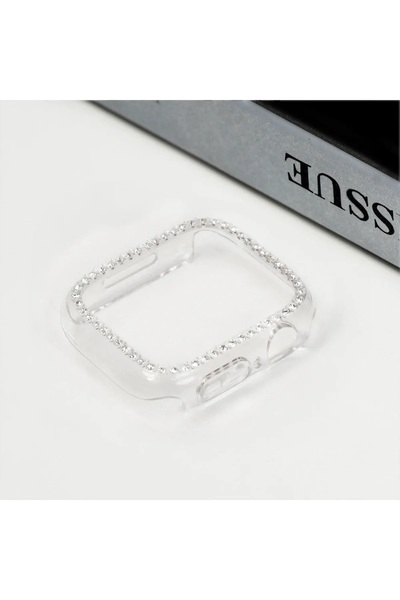 PSGT Apple Watch 3 4 5 6 7 8 9 Se Uyumlu 41mm Kasa Koruyucu Işıltılı Parlak T...