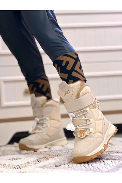 Zerenyus Αδιάβροχες παιδικές μπότες χιονιού με Velcro ανθεκτικές στο νερό και το κρύο