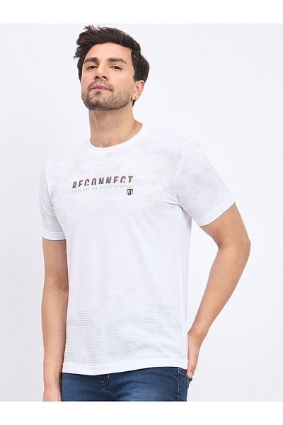 Duke By Styli Round Neck Slogan Print T-Shirt