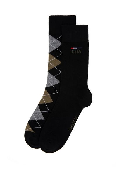 U.S. Polo Assn. Мъжки чорапи в цвят каки, ​​чифт от 2 броя, 50299036-vr027