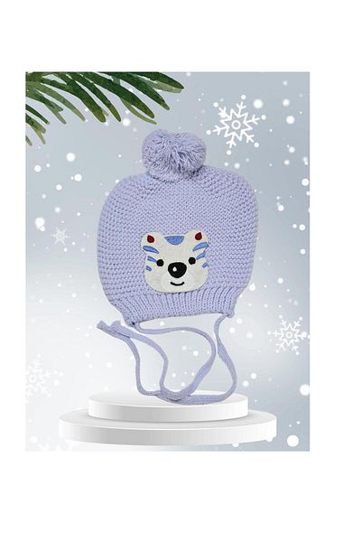 SeaBubbles Embroidered Baby Boy Knitwear Beret