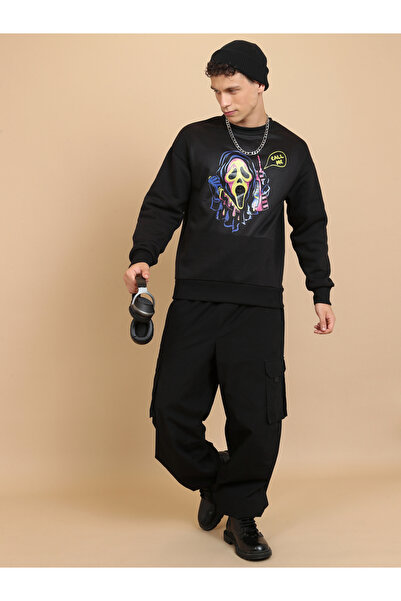 Highlander By Styli Front Graphic Print Relaxed Fit Sweatshirt