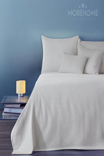 MORE HOME White Single Winter - 100% Cotton, Honey Pattern, Pike 175X240
