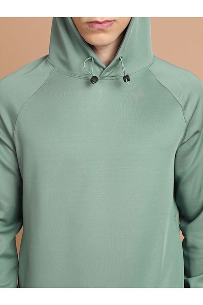 Highlander By Styli Solid Raglan Sleeves Drawstring Hoodie