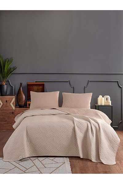 Colors Dilara Double Bed Set - 220*240 Beige/Cream