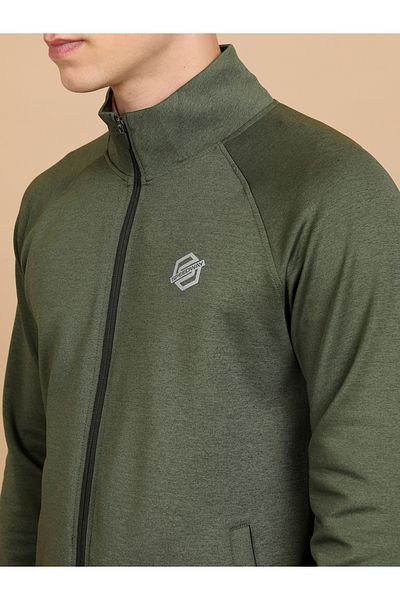 Highlander By Styli Mock Collar Logo Detail Sweatshirt