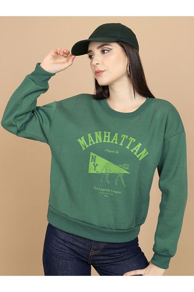 Tokyo Talkies By Styli Graphic Print Dropped Shoulder Boxy Sweatshirt