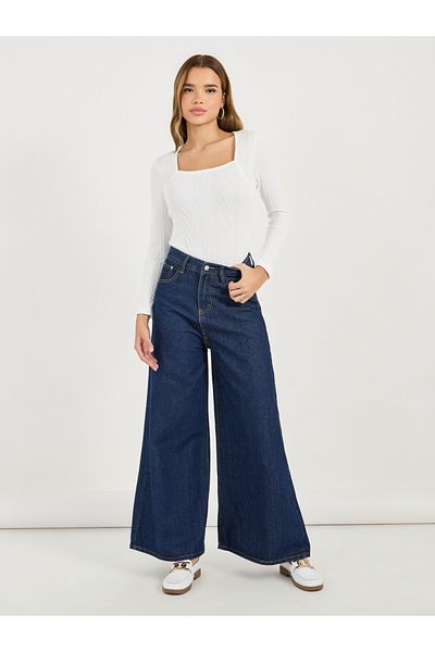 Styli Cable Knit Long Sleeves Bodysuit