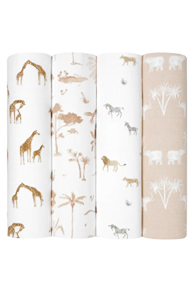 aden + anais Aden + Anais - Large Swaddles 4 Pack Organic Cotton Muslin Safar...