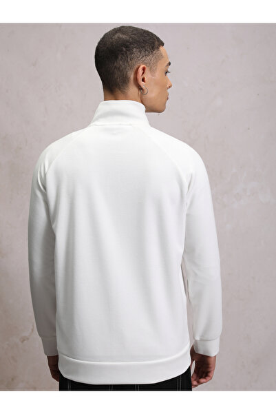 Highlander By Styli Textured Badge Detail Full Zip Sweatshirt