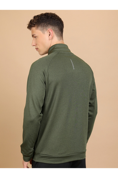 Highlander By Styli Mock Collar Logo Detail Sweatshirt