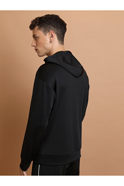 Highlander By Styli Relaxed Fit Logo Print Hoodie with Front Pocket