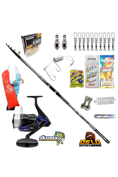 Okuma Fın Chaser X Fnx-60bl Oslo Crome 420cm 70-250 gr Profesyonel Surf Kıyı Olta Takımı Seti