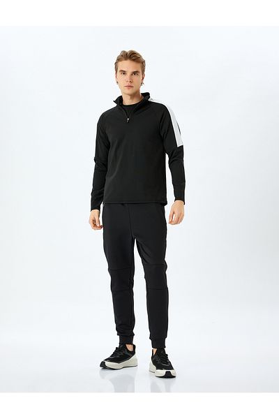 Koton Αθλητικό αθλητικό παντελόνι Jogger με λεπτή εφαρμογή με κορδόνια και λεπτομέρεια ραφής στη μέση