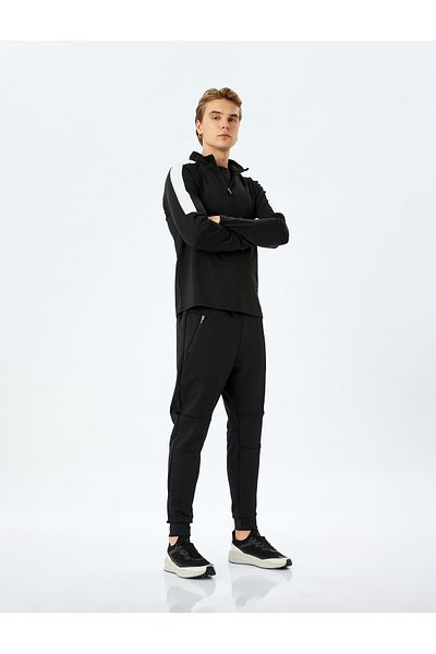 Koton Αθλητικό αθλητικό παντελόνι Jogger με λεπτή εφαρμογή με κορδόνια και λεπτομέρεια ραφής στη μέση