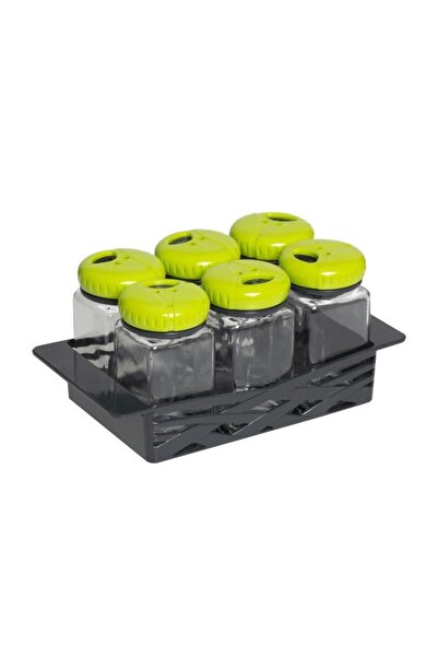 Herevin 160 Cc Glass Spice Rack Set with Six Plates