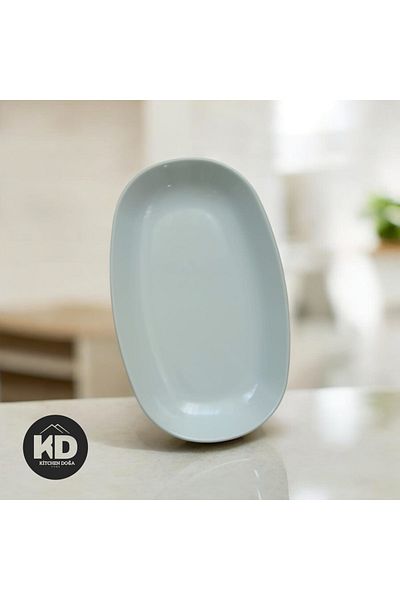 Kütahya Porselen Plain White 29 Cm. Boat Plate